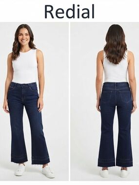 Redial Flare Jeans Raw Hem NWT 10